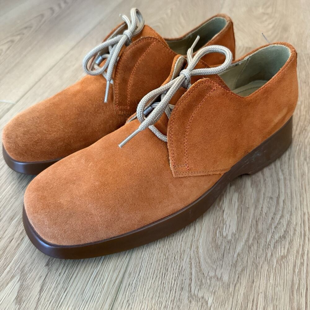 To Boot New York Adam Derrick 245 Orange Men's US 8 Italy Suede Casual Shoes